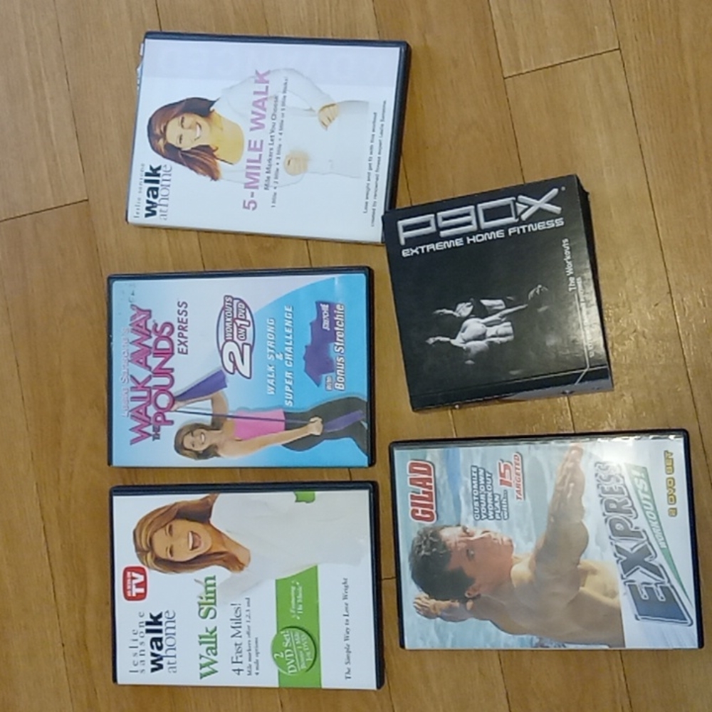 Gilad Express, P90X,  3 Leslie Sansone Walk at home dvds